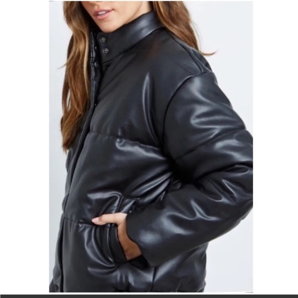 NWT Rails Otto Faux Leather Jacket in Black - Picture 6 of 16